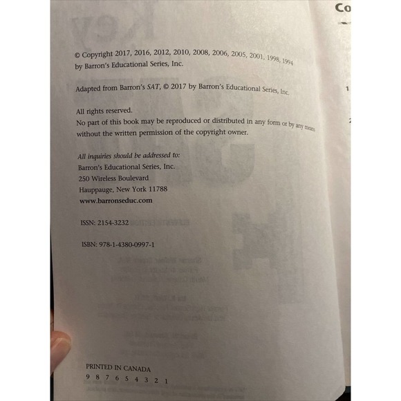Pass Key to the SAT (Barron's SAT) by Green M.A., Sharon Weiner,Wolf Ph.… - Picture 3 of 3